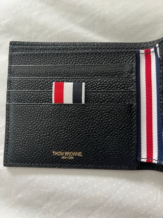 Lujosa cartera Thom Browne Negra Piel Granulada