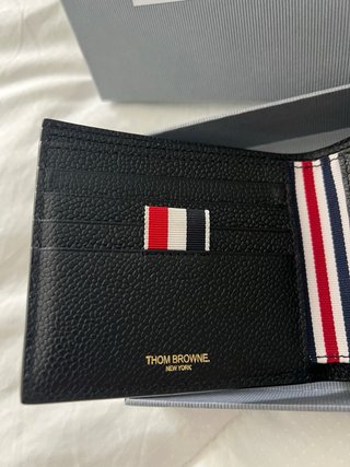 Lujosa cartera Thom Browne Negra Piel Granulada
