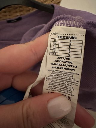 Top lilla Tezenis con nodo frontale