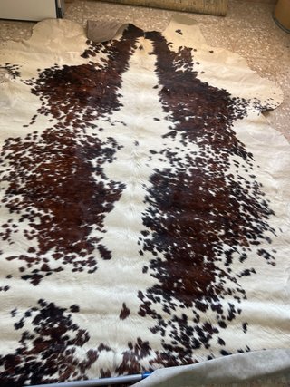 Alfombra Piel de Vaca Marrón y Blanca
