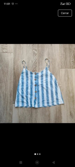 Camiseta a rayas tirante fino Talla M