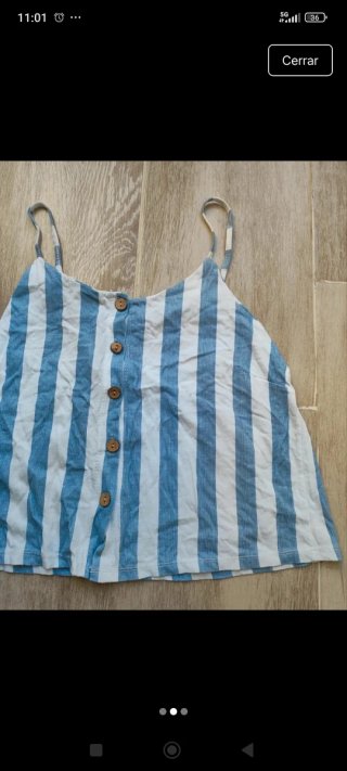 Camiseta a rayas tirante fino Talla M