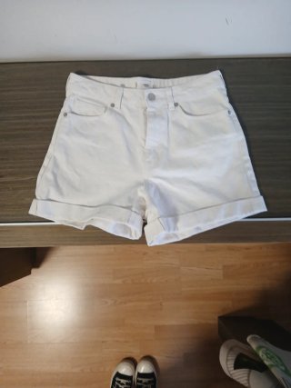 Pantalón corto blanco Mango Talla M
