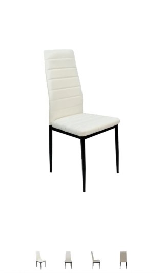 4 Sillas Comedor Respaldo Alto Blancas de polipiel