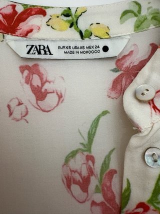 Vestido largo floral Zara