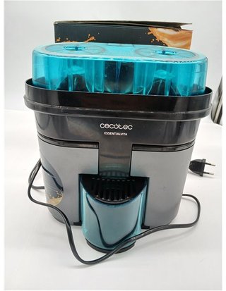 Cecotec Exprimidor Naranjas eléctrico EssentialVita Twice Black. 90 W - Doble Cabezal y Cortador - Filtro para Pulpa - Vaso 500ml -