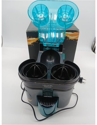Cecotec Exprimidor Naranjas eléctrico EssentialVita Twice Black. 90 W - Doble Cabezal y Cortador - Filtro para Pulpa - Vaso 500ml -