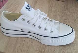 Zapatillas Converse plataforma blancas talla 40