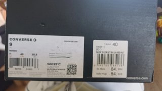 Zapatillas Converse plataforma blancas talla 40
