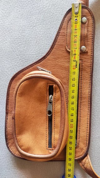 Riñonera de piel auténtica
