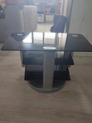 Mueble TV 3 estantes cristal templado