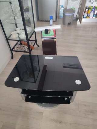 Mueble TV 3 estantes cristal templado