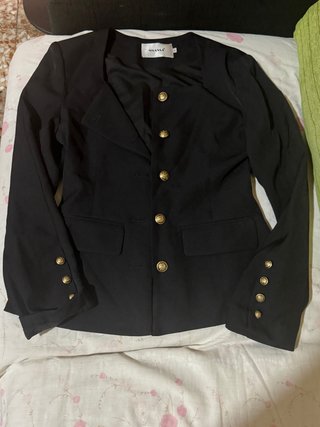 Americana NNASA Negra Botones Dorados