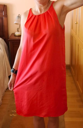 Vestido Mango Coral Talla S