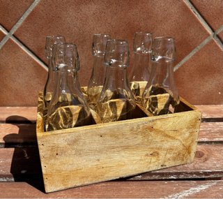 Conjunto de 6 botellas de vidrio