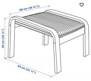 Butaca IKEA estilo POÄNG Negra con Reposapiés