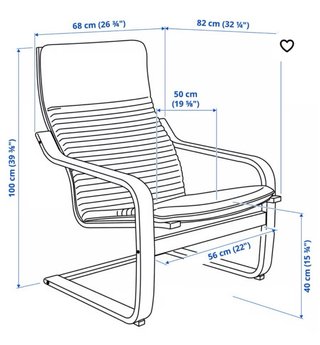 Butaca IKEA estilo POÄNG Negra con Reposapiés