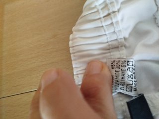 Pantalón blanco con goma en cintura