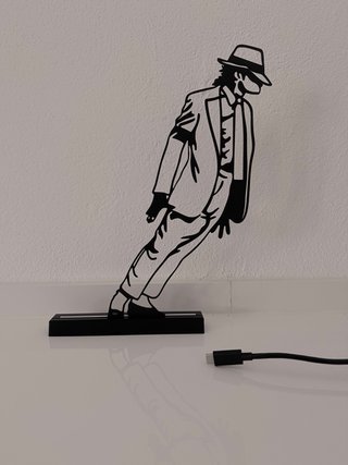 Lampada LED Michael Jackson presa USB-C 25cm