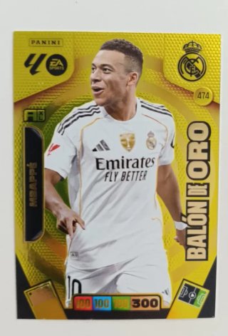 Mbappé Balón de Oro Panini 474
