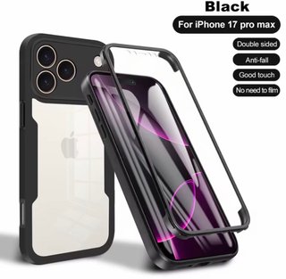 Funda iPhone 17 Pro Max Negra Doble Cara reforzada