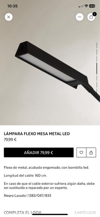 Flexo LED Zara Home Negro