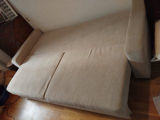 Sofá Cama Beige Tela