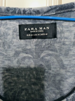 Camiseta sin mangas Zara Estampada unisex