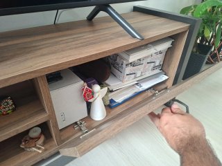 Mueble TV Comedor Madera y Metal