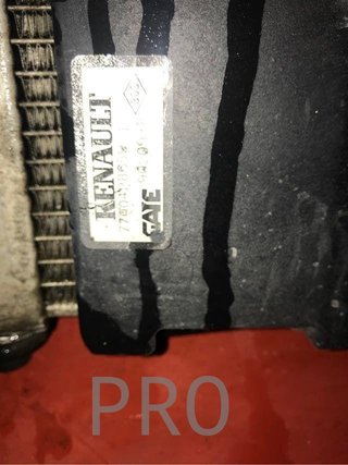 Radiador aire/agua electro 1500 dci