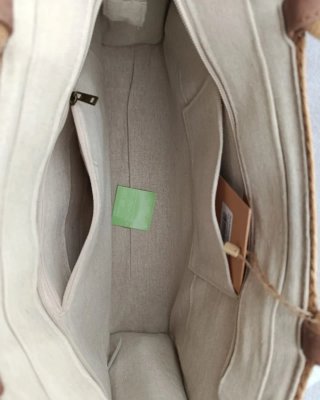 Bolso shopper de hombro rafia trenzada beige