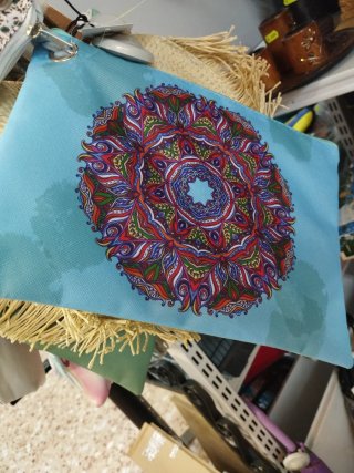 Neceser de playa con estampado mandala