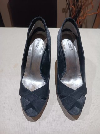 Zapatos de raso negros talla 39