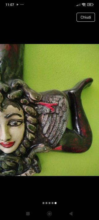 Trinacria in ceramica fatta a mano