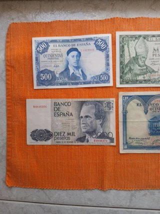 Lote de billetes. españoles pago bizun