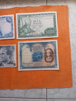 Lote de billetes. españoles pago bizun