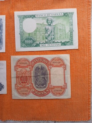Lote de billetes. españoles pago bizun
