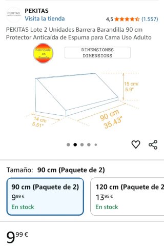 Barandilla espuma cama infantil