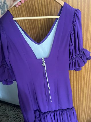 Vestido Sevillana Morado Volantes