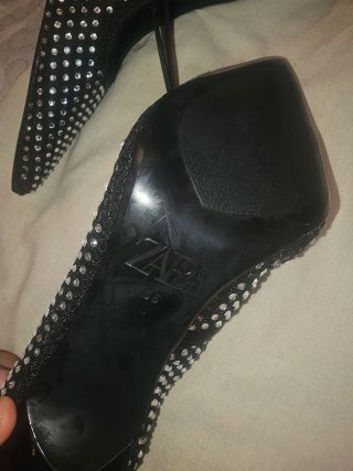 Zapatos de tacón Zara pedrería Talla 36