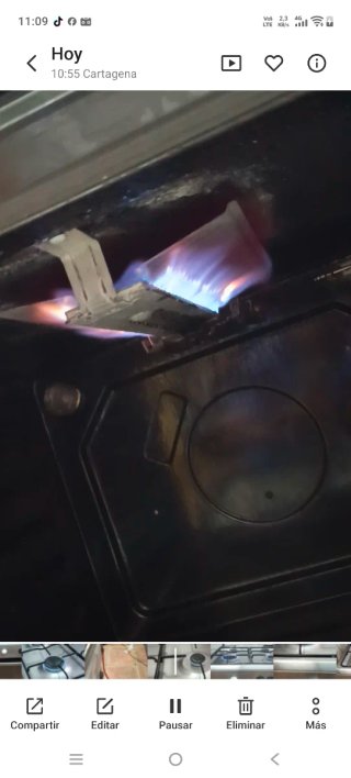 Cocina de gas butano 4 fuegos