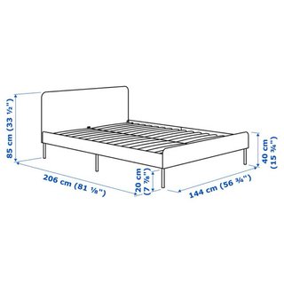 Cama Ikea SLATTUM Gris Oscuro