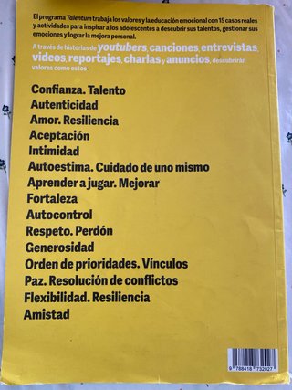 Talentum, 3 Secundaria programa de valores y de...