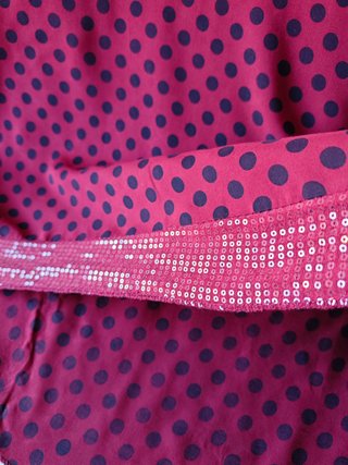 Camisa tirantes rojo lunares negros talla L mujer