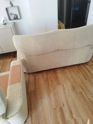 Sofá 3+2 tela antimanchas beige ,