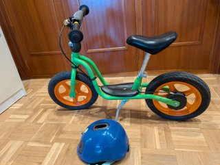 Bicicleta de equilibrio Puky verde con freno