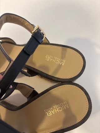 Sandalias Cuña Michael Kors MK Marrón Negro