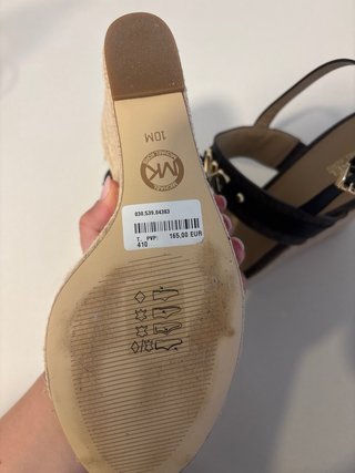 Sandalias Cuña Michael Kors MK Marrón Negro
