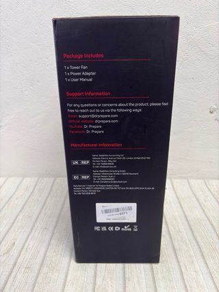 Ventilador Torre Dr.Prepare Recargable 8000 mAh