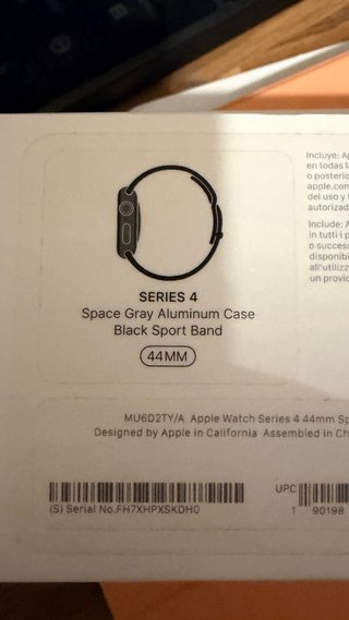 Apple Watch Series 4 44mm Space grey aluminum